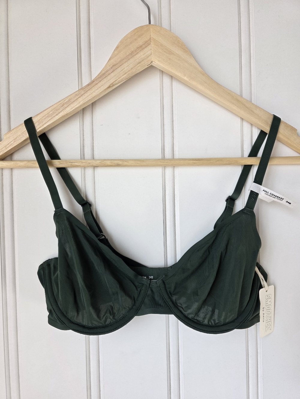Aerie Smoothez Full Coverage Underwire Bra Forest Green 34B NWT
